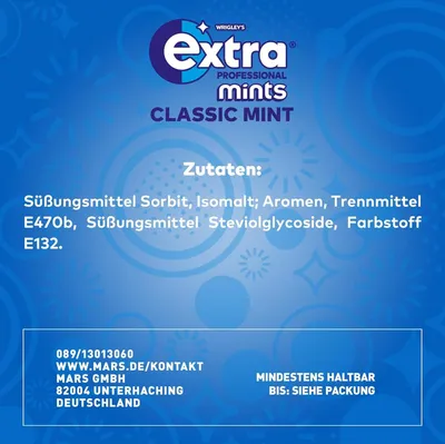 Zdjęcie produktu dla WRIGLEY'S 758229 Wrigleys Extra Mints Classic
