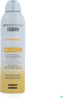 Immagine prodotto di ISDIN Fotoprotector Lozione Spray LSF50 250ml - Protezione idratante per pelli da normali a secche