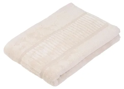 Produktbild von GÖZZE BIO Frottier Saunatuch weiches hautfreundliches saugstarkes Saunatuch aus Baumwolle Creme 70 x 200 cm