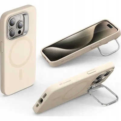Obrázok produktu pre ESR Cloud Soft HaloLock Kickstand kryt pre - iPhone 15 pro - Svetlo hnedá