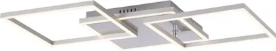 Produktbild von Selltec LED Deckenlampe Rahmenleuchte warmweiß, schwenkbar, matt gebürstet, Wohnzimmerlampe Wohnzimmer, Esszimmer, Schlafzimmer, Kinderzimmer