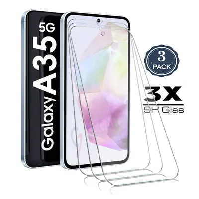 Produktbild von 3X Für Samsung Galaxy A35 5G Panzerglas Glasfolie Display Schutz Folie Glas 9H Hart Echt Glas Displayschutzfolie 3 Stück