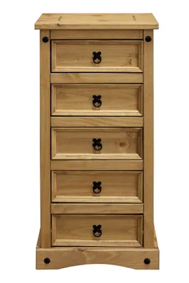 Produktbild von SIT Möbel Kommode | 5 Schubladen | Kiefer massiv | Natur, gewachst | B 53 x T 39 x H 109 cm | 19001-32 | Serie KOMMODE