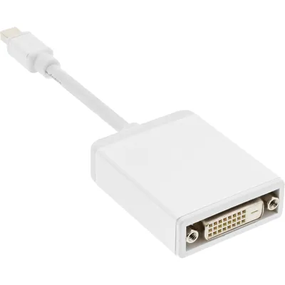 Obrázok produktu pre InLine® 17194I Adaptér Mini DisplayPort na DVI, Mini DisplayPort samec na DVI-D 24+1 samica, hliník, biely
