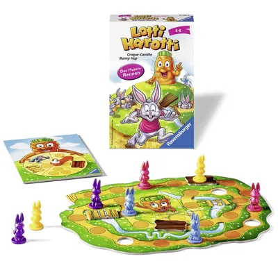 Produktbild von Ravensburger Mitbringspiel Laufspiel Lotti Karotti Das Hasenrennen 23393