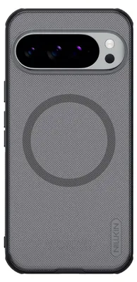 Immagine prodotto di Nillkin, custodia magnetica Super Frosted Pro per Pixel 10 Pro XL, resistente agli urti, nera trasparente
