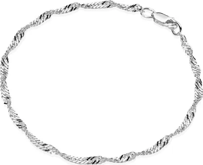 Produktbild von MATERIA Damen Armband Kette Silber 925 - 3mm Singapurkette Armkette 17 18 19 20 21 22 cm mit Karabiner-Verschluss