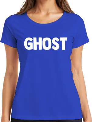 Produktbild von GHOST Halloween Geist Spuk Gruselig Retro Minimalistisch Cartoon Damen T-Shirt, Blau, M