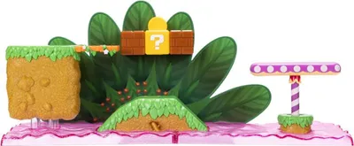 A Super Mario Bros Soda Jungle playset with various platforms and obstacles.