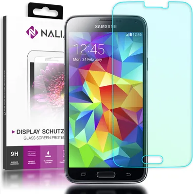 Produktbild von NALIA Schutzglas für Samsung Galaxy S5 / S5 Neo, 9H Full Cover Displayschutz LCD