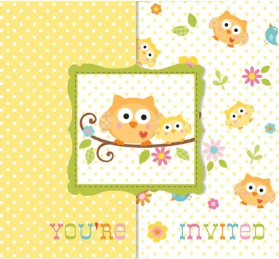 Produktbild von 8 Woodland Babyparty Einladungskarten
