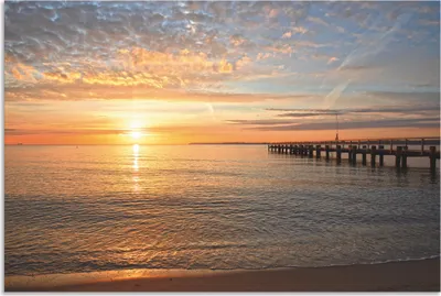 Produktbild von ARTland Wandbild Alu für Innen & Outdoor Früh morgens an der Ostsee Größe: 60x40 cm