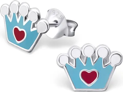 Produktbild von Kinder-Ohrstecker: 925 Silber Ohrringe „Krone“