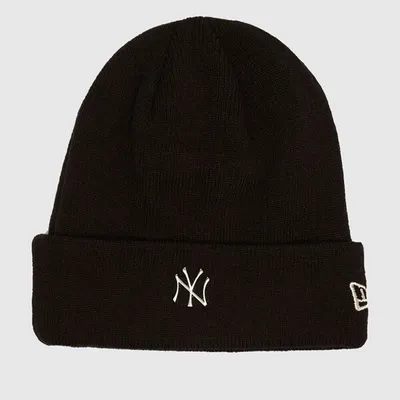 Produktbild von Pánská zimní čepice New Era Knit Medium MLB Metallic Beanie NY Yankees Black - UNI