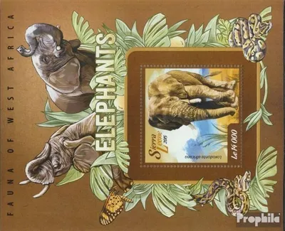 Produktbild von Briefmarken Sierra Leone 2015 Mi Block 739 (kompl. Ausg.) postfrisch Elefanten