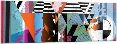 Produktbild von Bilder auf glas - Abstraktion modern - 160x50cm - Glasbilder - Wandbilder - Kunstdruck - zum Aufhängen bereit - Wanddekoration aus Glas - Glas Bilder - Wandbild auf Glas - Einteilig - GAB160x50-3636