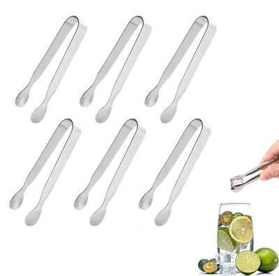 Zuckerdosenklemme, Silber, 6 Stück, 15 cm lang
