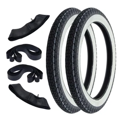 Immagine prodotto di 2x pneumatico Kenda K265 2.75-17 (2 3/4 x 17) 41P TT + camera d'aria + rim tape