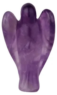 Produktbild von Morella Edelstein Amethyst Engel Glücksbringer Schutzengel zum Mitnehmen 3,5 cm in Samtbeutel