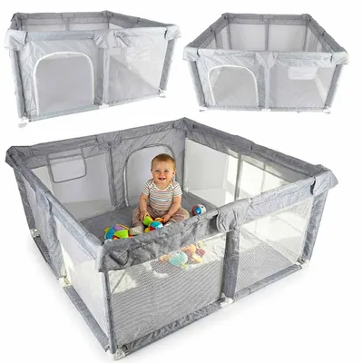 Immagine prodotto di Box per bambini, pieghevole, piscina asciutta, parco giochi, 120x120 cm