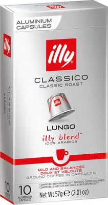 Immagine prodotto di Illy Classico Lungo, caffè, capsule di caffè, compatibile Nespresso, 10 capsule di caffè, á 5,7 g