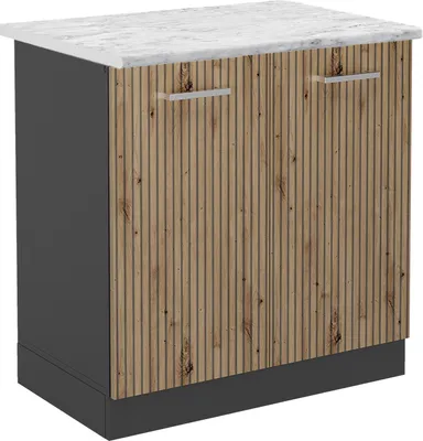 Immagine prodotto di Mobile lavello cucina Vicco R-Line Rovere artigianale 80 cm , PL Marmo, Model 49081