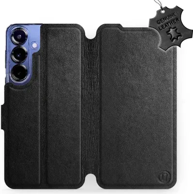 Produktbild von Echtleder Handyhülle für Galaxy S25 Plus, Mobiwear Leather, Schwarz