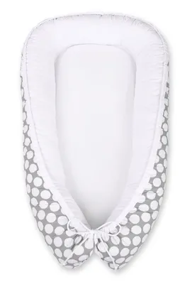 Image de Cocon pour bébé Bobono Premium Gris 95x55 cm Duveteux avec certificat Okotex