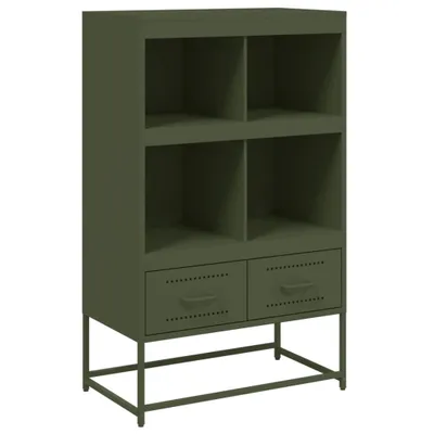 Produktbild von Highboard Olivgrün 68,5x39x111,5 cm Kaltgewalzter Stahl