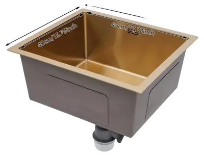Produktbild von Küchenspüle, Einzelbecken, geräumiges Design, Gold