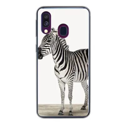 Produktbild von MuchoWow® Handyhülle Schutzhülle Hülle für Samsung Galaxy A40 Zebra - Mädchen - Tiere - Kinder - Jungen Silikon Softcase Handy Hülle - Handy-Tasche
