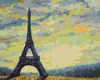 Produktbild von Zuty - Malen nach Zahlen - DER EIFFELTURM AN EINEM KLAREN TAG, 40x50 cm, mit Keilrahmen (bereits gespannt)