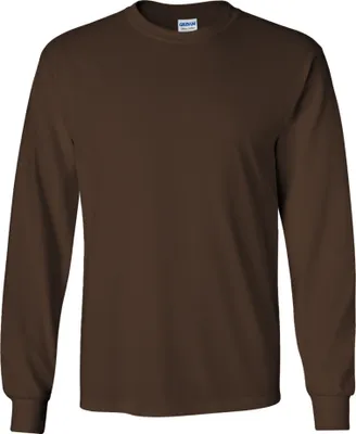 Produktbild von Gildan Ultra Herren T-Shirt mit Rundhalsausschnitt, langärmlig BC477 (L) (Dunkles Schokobraun)