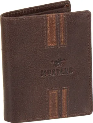 Produktbild von Mustang echt Leder Herren Geldbörse Portemonnaie mit RFID Schutz dunkelbraun