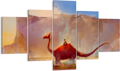 Produktbild von Bild auf Leinwand - Leinwandbild - Fantasie Märchen - 125x70cm - Wand Bild - Wanddeko - Wandbilder - Leinwanddruck - Bilder - Kunstdruck - Wanddekoration - Leinwand bilder - Wandkunst - EA125x70-3932
