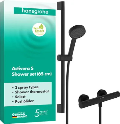 Productafbeelding van Hansgrohe Activera Select S douchestangset, 65 cm, mat zwart