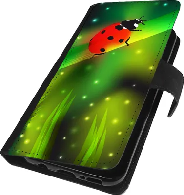 Produktbild von Book Case für Huawei P30 PRO Hülle Tasche Flip Cover Handy Schutz Hülle mit Magnet Handycover Marienkäfer Design 89