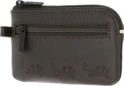 Produktbild von oxmox Leder Schlüsselmäppchen Leather Keyholder Lizard Embossed Brown dunkelbraun