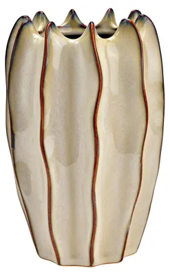Productafbeelding van Vaas van keramiek, beige (B/H/D) 15x21x15cm