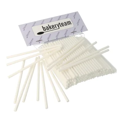 Produktbild von Cake Pop / Lutscher - Papierstiele 10cm weiß / 100 Stück