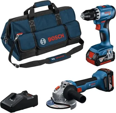 Immagine prodotto di Bosch Professional Combi-Set 18V-Kit GSR+GWS+2x4.0Ah+GAL (0615A5007N)