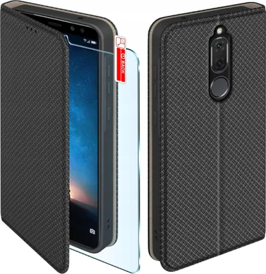 Immagine prodotto di Custodia con patta per Huawei Mate 10 Lite Custodia chiudibile nera + vetro 9H