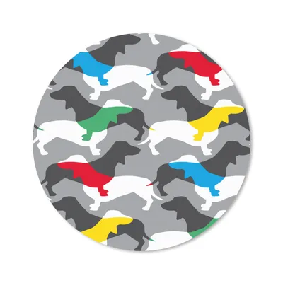 Produktbild von MuchoWow® Mauspad Mousepad Hunde - Dackel - Muster 20x20 cm - Mousepads - Maus Mat - Pad - Mausunterlage - Schreibtischmatte