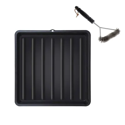 Produktbild von ToCi Grillreiniger Set mit Grillbürste Edelstahl und Grillrost-Reinigungswanne Kunststoff