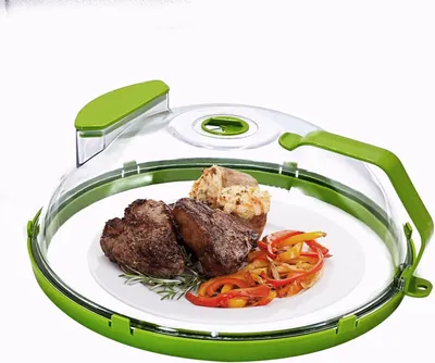 Zdjęcie produktu dla Omgoods - Magnetyczny przykrywka do mikrofalówki, biały