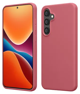 Produktbild von kwmobile Handyhülle für Samsung Galaxy S24 FE Hülle - Case Silikon - Kabelloses Laden - Schutzhülle Cover in Dark Rose