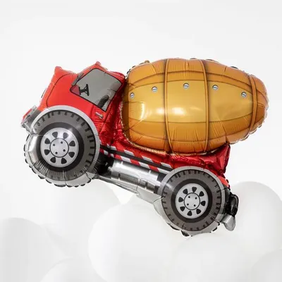 Imagen del producto de Globo de aluminio con diseño de hormigonera, ideal para cumpleaños, 82 cm