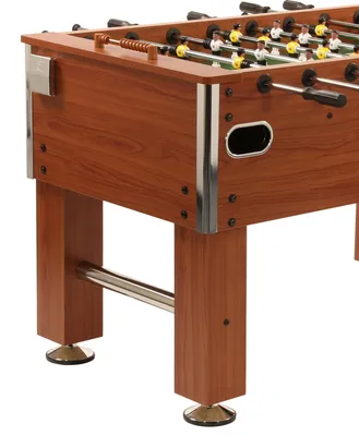 Produktbild von Bandito Kickertisch Profi Soccer Deluxe braun, massiver und robuster 80 kg Fußballtisch, stabiler Tischfußball für Jugendliche und Erwachsene, Turnier-Tischkicker mit Getränkehalter
