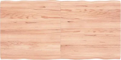 Produktbild von Tischplatte 120x60x(2-4) cm Massivholz Behandelt Baumkante
