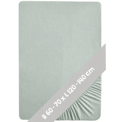 Produktbild von roba Baby-Bettwäsche-Set 'Lil Planet', frosty green, Baumwolle, GOTS-zertifiziert, 3-teilig inkl. Bettdecke, Laken & Nestchen, für Babybetten 60x120 cm / 70x140 cm. Maße: Bettwäsche 100x135 cm, Spannbettlaken 60x120-70x140 cm, Nestchen 170x18 cm.
